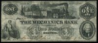 Memphis, TN 1854 $1, The Mechanics Bank, SN:676, VF